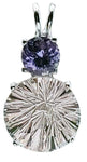 Danburite Super Nova™ with Round Cut Tanzanite