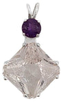 Danburite Small Magician Stone™ with Round Cut Amethyst