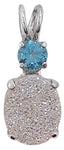 Drusy Angel Aura with Round Cut Blue Topaz Special 1