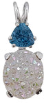 Drusy Angel Aura with Trillion Cut Blue Topaz Special 1