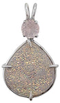 Drusy Angel Aura with Round Cut Rose Quartz Special 1