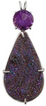 Drusy Titanium with Round Cut Amethyst Special 3