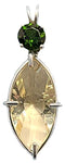 Golden Labradorite Infinite Eye™ with Round Cut Chrome Diopside