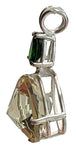 Golden Labradorite Radiant Heart Crystal™ With Pear Cut Chrome Diopside
