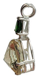 Golden Labradorite Radiant Heart Crystal™ With Pear Cut Chrome Diopside