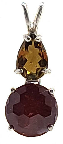 Hessonite Garnet Super Nova™ With Pear Cut Yellow Tourmaline Special 3