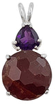 Hessonite Garnet Super Nova™ with Trillion Cut Amethyst