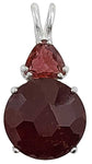 Hessonite Garnet Super Nova™ with Trillion Cut Pink Tourmaline