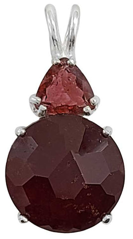 Hessonite Garnet Super Nova™ with Trillion Cut Pink Tourmaline