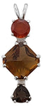 Citrine Mini Magician Stone™ with Hessonite Garnet & Smokey Quartz