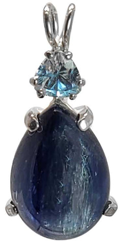 Kyanite with Trillion Cut Blue Topaz Special 2
