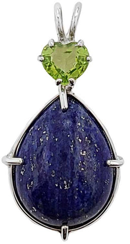 Lapis with Heart Cut Peridot Special 2