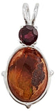 Mexican Fire Opal with Round Cut Rhodolite Garnet Special 3