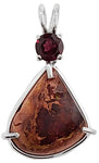 Mexican Fire Opal with Round Cut Rhodolite Garnet Special 3