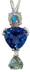 Tibetan Blue Obsidian Trillion Cut, Round Cut Mystic Topaz & Colombian Obsidian Special