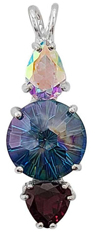 Aqua Aura Super Nova™ with Mystic Topaz & Rhodolite Garnet