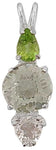 Prasiolite Mini Radiant Heart™ with Peridot & Danburite