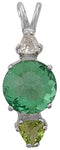 Tibetan Green Obsidian Mini Radiant Heart™ with Phenacite & Peridot