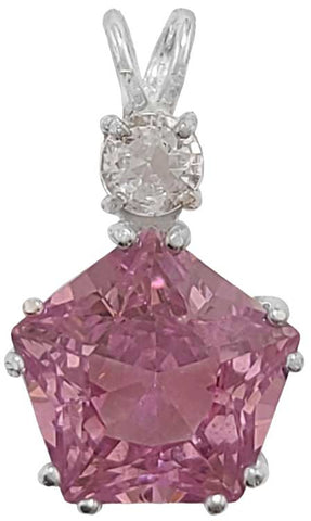 Pink Garnet Star of Venus™ with Pollucite