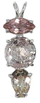 Clear Quartz Mini Radiant Heart™ with Pink Tourmaline & Golden Labradorite