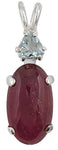 Pink Tourmaline with Trillion Cut Aquamarine Special 2