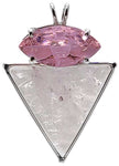 Pollucite with Infinite Eye™ Cut Pink Garnet