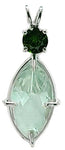 Prasiolite Infinite Eye™ with Round Cut Chrome Diopside