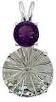 Prasiolite Super Nova™ with Round Cut Amethyst