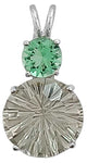 Prasiolite Super Nova™ with Round Cut Colombian Obsidian