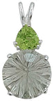 Prasiolite Super Nova™ with Trillion Cut Peridot