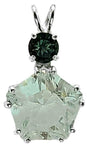 Prasiolite Star of Venus™ with Green Tourmaline