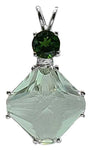 Prasiolite Small Magician Stone™ with Round Cut Chrome Diopside