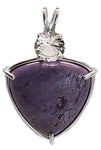 Purple Jade With Round Cut Clear Quartz Special 2