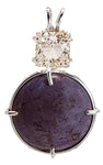 Purple Jade with Square Cut White Topaz Special 2