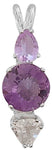 Amethyst Mini Radiant Heart™ with Ruby Lavender Quartz & White Topaz