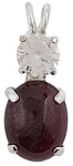 Red Tourmaline with Round Cut Danburite