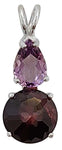 Rhodolite Garnet Mini Radiant Heart™ with Pear Cut Amethyst