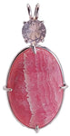 Rhodochrosite With Round Cut Rose Quartz Special 3