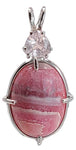 Rhodochrosite With Trillion Cut Rose Quartz Special 2