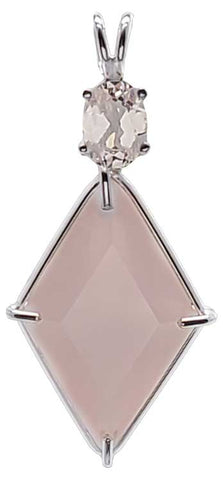 Rose Quartz Ascension Star™ with Oval Cut Danburite