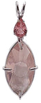 Rose Quartz Infinite Eye™ with Pear Cut Pink Tourmaline