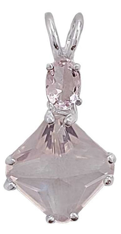 Rose Quartz Mini Magician Stone™ with Oval Cut Morganite