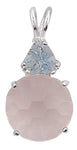 Rose Quartz Super Nova™ with Trillion Cut Aquamarine