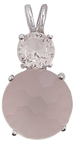 Rose Quartz Super Nova™ with Round Cut Danburite