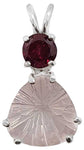 Rose Quartz Super Nova™ Trillion with Round Cut Rhodolite Garnet Special 2