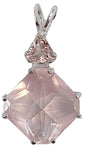 Rose Quartz Small Magician Stone™ with Trillion Cut Morganite