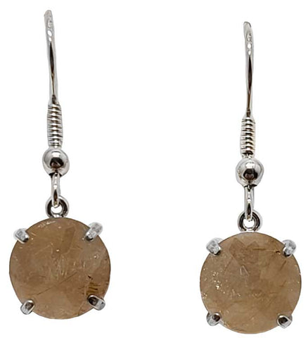 Rutilated  Quartz Radiant Heart Crystal™ Earrings