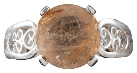 Rutilated Quartz Radiant Heart Crystal™ Ring