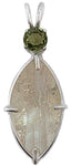 Rutilated Quartz Infinite Eye™ with Round Cut Moldavite
