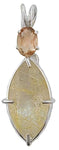 Rutilated Quartz Infinite Eye™ with Oval Cut Sunstone
